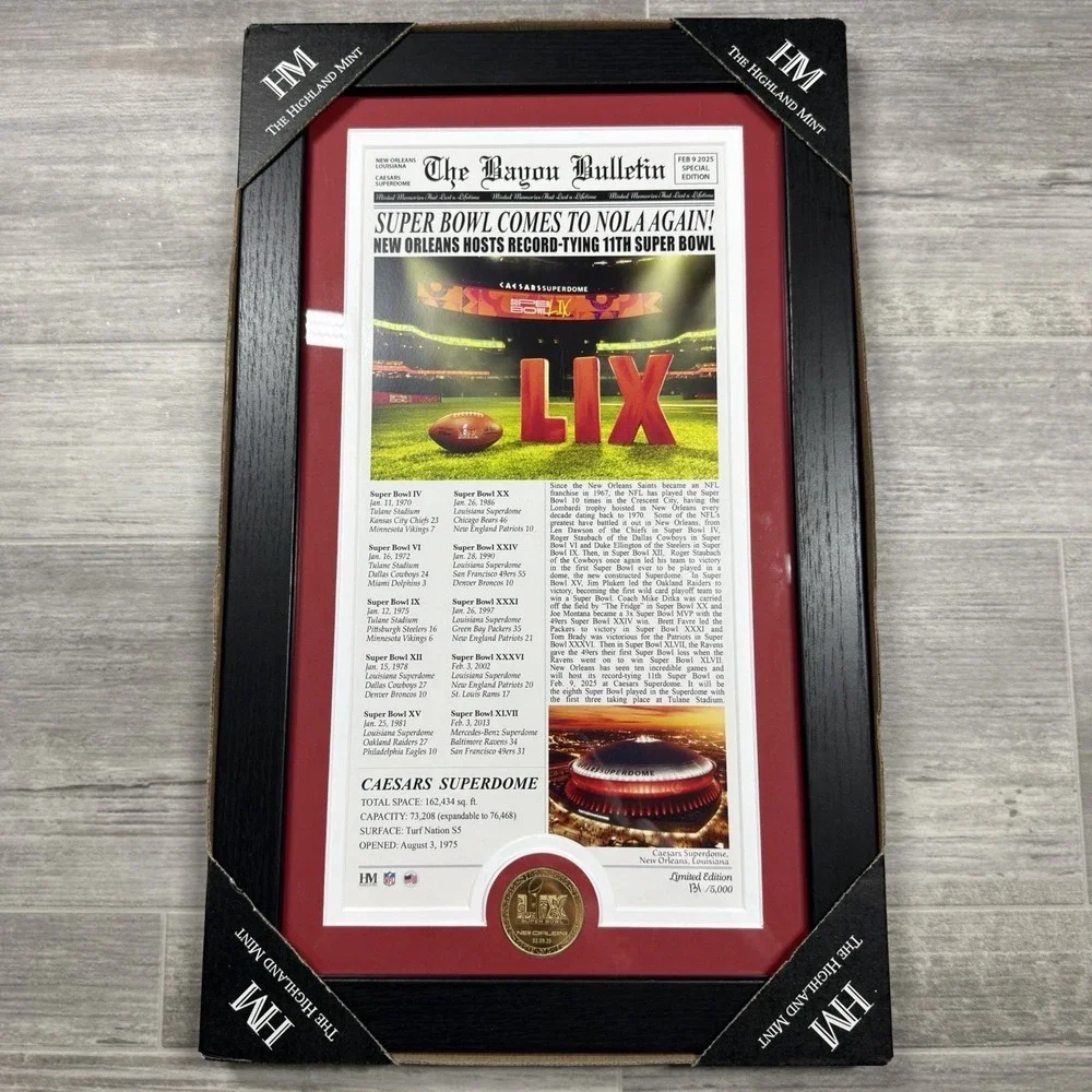 Highland Mint Philadelphia Eagles/KC Chiefs  Super Bowl LIX Front Page Limited‎